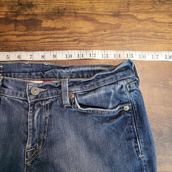 Lucky Brand Jeans Size 6 Gene Montesano Crop Dunagrees USA Medium Light Wash - Picture 9 of 14